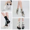 Calcetines con lazo de cinta para mujer, otoño e invierno 2024, estilo ballet, lolita, dulce JK, para cubrir piernas.