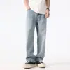 Jeans de Seda de Hielo para Hombre, Estilo Delgado de Verano, Nuevo Modelo 2026, Pantalones Largos de Algodón Transpirables, Elásticos, Cómodos, Jeans Rectos Holgados