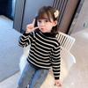 Suéter para Niñas 2025 Suave y Ceroso Estilo Infantil Suéter Rayado de Otoño para Bebé Niña Top Tejido de Manga Larga para Otoño