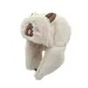 Gorro de Invierno de Felpa con Protección para Orejas para Niños, Lindo Diseño de Oso, Cálido Gorro Lei Feng, Gorro Cálido de Dibujos Animados para Niños y Niñas
