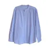 Camisa Blanca de Cuello Redondo Estilo Coreano para Mujer, Manga Larga, Nueva Camisa Casual 2026 Primavera y Otoño con Diseño Retro, Estilo de Nicho