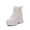 Botas Martin para Mujer, Nuevo Estilo 2026, Plataforma que Aumenta la Altura, Botines Cortos Ajustados Forrados de Felpa para Otoño e Invierno, Zapatos de Algodón, Botines Cortos