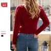 Cárdigan de Punto Trenzado con Cuello Redondo Amazon Otoño/Invierno 2026 para Mujer, Abrigo Suéter Corto de Un Botón, Moda Versátil para Mujer