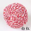 Producción de línea de paquete zongzi hilo de algodón de dos colores de 1.5 mm y 6 hebras cuerda para salchicha color tocino bola de hilo cuerda para zongzi