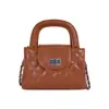 Bolsa de Mão Estilo Coreano Acolchoada com Diamantes e Alça de Corrente Pequena Quadrada para Mulheres 2026 Nova Elegante Retrô Bolsa de Ombro Único Versátil Moda Bolsa Transversal