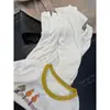 Recomendação PrincipalCamisa Oversized de Manga Longa Yuran 26 Coleção Primavera/Verão Nova Tencel Lã Amigo da Pele Estampa Refletora de Luz