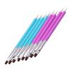 Pincel de Aguja para Manicura Personalizado Pluma de Doble Punta Doble Propósito de Cabeza Plana Lápiz de Fototerapia Herramienta de Construcción Fábrica Transfronteriza Bolígrafo de Punteado Bolígrafo para Manicura
