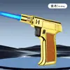 Pistola de Spray de Jato Direto com Chama Forte Isqueiro Inflável à Prova de Vento Ignição de Chama Azul Jato Direto Presente Criativo e Personalizado para Amigos