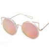 Gafas de sol para mujer Jamie 9015 Hechas a medida con Orejas de Gato y Montura Redonda, Gafas de Moda Ultraligeras Estilo Callejero de Moda