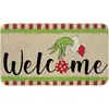 Felpudo Festivo de Navidad para Entrada, Resistente a la Suciedad, Resistente al Desgaste, Fácil de Limpiar, Felpudo para Baño, Absorción Rápida de Agua, Alfombrilla Antideslizante