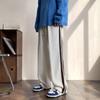 Calça casual masculina reta para todos os esportes estilo Hong Kong, calça curta da marca da moda