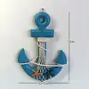Ancla Decorativa Azul Blanca Estrella de Mar Ancla Estilo Mediterráneo Ancla de Barco Marino Decoraciones para el Hogar de Fábrica 33cm Pequeña