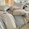 Juego de Ropa de Cama de Algodón Clase A Grado Madre-Bebé Juego de Tres Piezas Funda de Edredón Completamente de Algodón Sábana Bajera Sábana Plana Funda de Edredón Dormitorio Estudiantil