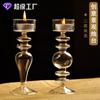 Mxmade Candelabro de paisaje creativo estilo europeo de pie alto Candelabro para boda hogar adornos creativos