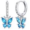 Pendientes de Aguja de Plata Esterlina Mariposa Doce Estrellas Transfronterizos Temperamento Estilo Coreano Moda Casual Cumpleaños Pendientes de Circonita Joyería