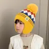 Gorro de Punto de Lana para Niños Niña Niño Bufanda para el Cuello Otoño e Invierno Gorro con Capucha de una Pieza Cortavientos Protección para los Oídos Suéter Cálido