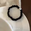 Estilo Coreano Elástico Franzido Pérola Intestino Delgado Prendedor de Cabelo Simples Preto Modelo Básico Prendedor de Cabelo Alta Elasticidade Prendedor de Cabelo Atacado