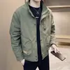 Nova Jaqueta Masculina para Primavera e Outono, Jaqueta Workwear Elegante com Gola Alta, Bonita e Versátil, À Prova de Vento, Toque de Luxo
