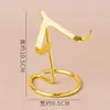 Enfeite de suporte em forma de coração de cristal, suporte de exibição de metal para esfera de cristal, base para espécime mineral de pedra bruta, suporte de pedra ornamental atacado