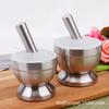 Misturador de alho de aço inoxidável 304, argamassa de moagem, medicina chinesa, tigela de amassar alho, utensílios de cozinha, fornecimento direto da fábrica