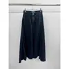 En stock: Nueva colección otoño/invierno, estilo retro, corte holgado, casual, maxi falda de mezclilla lavada, tiro alto, elegante falda de mezclilla para mujer, 25029