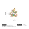Colgante de Flor y Mariposa Retro Europeo y Americano Esmalte Diamante Proceso de Fundición Hecho a Mano Colgante de Acero Inoxidable Joyería Colgante