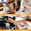 Pingente de Pelúcia de Gato Desenho Animado Fofo para Mochilas de Estudantes, Chaveiro Feminino