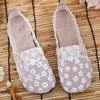 2024 Verano Nuevo Zapatos Transpirables de Suela Blanda Popular Encaje Versátil Zapatos de Mujer Cómodos de Suela Plana Casual Malla Fina
