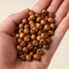 Cuentas Sueltas de Madera de Durazno, Cuentas Redondas Finamente Pulidas, Varios Tamaños, Collares con Cuentas, Pulseras, Cuentas Espaciadoras, Accesorios de Cuentas Sueltas para DIY, Bisutería