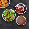 Acero Inoxidable 304 Plato Redondo para Condimentos Plato Doméstico Plato para Frutas Dim Sum de Guardería Plato para Salsa de Soja Vinagre para Hot Pot