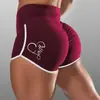 Shorts Esportivos de Corrida Feminino Verão Europeu e Americano Exportação Tamanho Grande Sexy Cor Lisa Estampado Cintura Alta Justo no Quadril