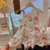 Vestido de Algodón y Seda tipo Pastel para Niña, Vestido de Verano Fresco con Aire Acondicionado para Niños, Pijama de Casa con Estampado de Dibujos Animados para Bebé Niña
