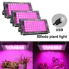 Luz de Crecimiento de Plantas de Nuevo Producto Transfronteriza 4/3/2/1 50 LEDs Espectro Completo 380-840nm