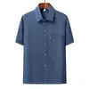 2026 Nuevo Estilo Camisa de Mezclilla y Gasa Traje Tang Superior Estilo Chino Verano Ropa para Personas de Mediana Edad y Mayores Conjunto de Ropa para Abuelo Hanfu Papá