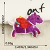 Venta Directa de Fábrica al por Mayor Parche Bordado de Dibujos Animados Pony Año del Caballo Autoadhesivo DIY Accesorios para Ropa Decoración Funda de Teléfono Parche de Tela