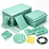 Processamento de placa de fibra de vidro FR4, fibra de vidro verde-água isolante, placa epóxi 3240 amarela antiestática corte CNC