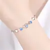 Estilo K de Novo Elegante Pulseira de Prata em Formato de Coração para Mulheres, Joia de Mão Simples Elegante da Moda, Pulseira de Coração Popular, Presente