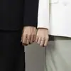 Anillo de Pareja Nudo Fragancia de Plata de Ley 925 para Mujeres y Hombres, Anillo de Par de Lujo Accesible de Nicho, Regalo del Día de San Valentín Chino para Novia