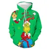 2023 Tendencia Nuevo Navidad 3D Impresión Digital Vestido de Pareja con Capucha Manga Larga Sudadera Casual Deportiva Pulóver Hombre