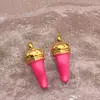 20 Aço Inoxidável Esmalte Gota de Óleo 5 Cores Estéreo Vegetal Capuz Pimenta Pingentes DIY Pulseira Colar Acessórios de Joias
