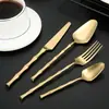 Juego de cuchillo, tenedor y cuchara de acero inoxidable 304 para comida occidental, cuchillo y tenedor de bambú creativos para bistec, vajilla para el hogar y hotel, vajilla occidental