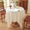 Mantel de Mesa Estilo Francés Ins Color Puro Poliéster Borla Beige Geométrico Rectangular Mesa de Comedor Mesa de Centro Mantel