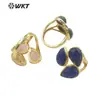 WT-R492 exportación más vendido clásico gema forma de gota amatista lapislázuli anillo joyería de aniversario regalo