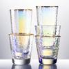 Taza de Agua de Vidrio de Colores Phnom Penh Resistente a Altas Temperaturas Hecha a Mano Estilo Ins Alto Valor de Color Taza con Patrón de Martillo de Colores para el Hogar Celebridad de Internet
