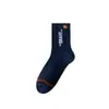 Calcetines Zhuji para Hombre Otoño e Invierno Engrosados Cálidos, Desodorantes, Absorbentes de Sudor y Transpirables Calcetines Deportivos de Largo Medio Calcetines de Pareja Modernos