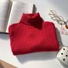Suéter Grueso de Cuello Alto Cálido para Niños, Prendas de Punto para Niñas Mayores, Camiseta Interior Base para Bebés