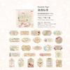 Bolsa de pegatinas con poemas de azúcar, serie de rastros de corazón fragmentarios, base de decoración de cuenta manual en inglés, material 50 en 6