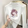 Blusa Base de Manga Longa de Veludo Zhongda Tongde para Meninas, Nova Coleção Outono/Inverno 2026, Blusa com Gola Meia-Alta Forrada com Fleece