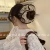 ¡Cedro Esponjoso! Lazo para el Cabello de Encaje con Hilo Color-Bloqueado y Diseño Único, Scrunchie de Doble Capa para Realzar el Volumen del Cabello, Cuerda para el Cabello, Flor para el Cabello