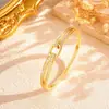 Pulsera de Hebilla de Anillo de Doble Capa de Lujo Ligero con Diseño Completo de Circonita Diamantada, Diseño Único Que Realza el Cutis, Regalo Perfecto para Novias en San Valentín